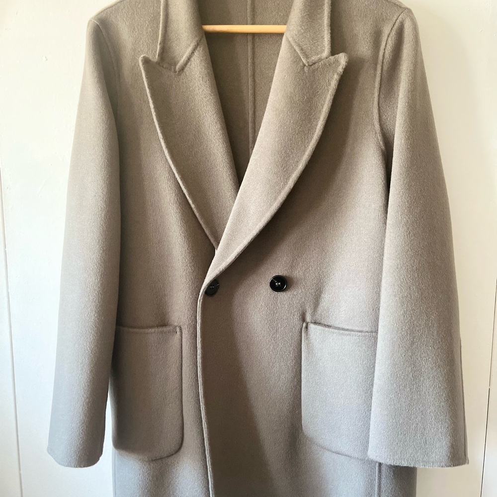 Double Pocket Warm Wool Pea Coat